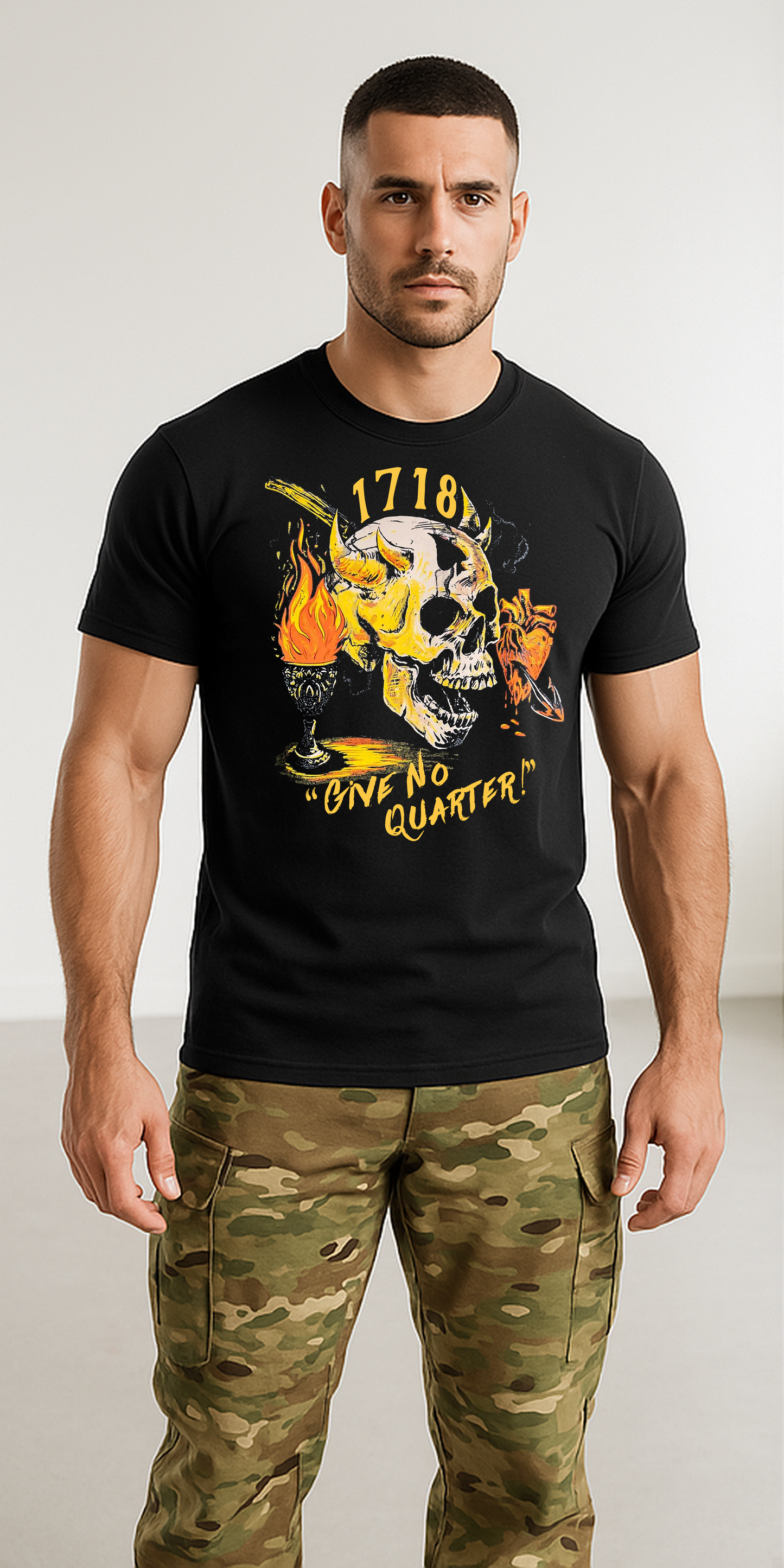 "1718 – Give No Quarter!" Limited Edition Pirate Inferno Tee